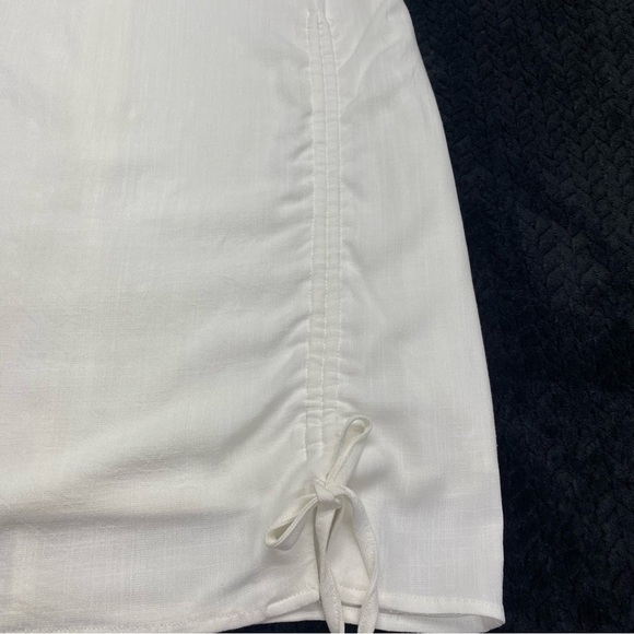 SASS White Ruched Dress NWT SZ 10 Lined Back Zip/Hook & Eye ELEGANT PARTY - Picture 4 of 14